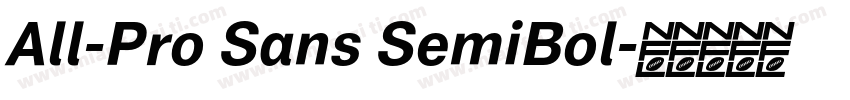 All-Pro Sans SemiBol字体转换